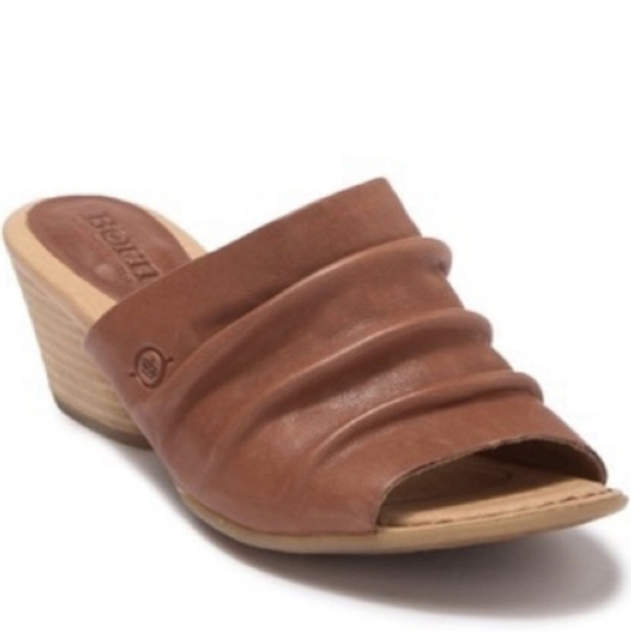 Born Lehmi Brown Leather Slouchy Sandals size 10 F60106 - Picture 1 of 8